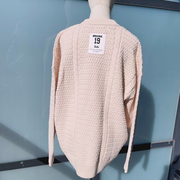 Unisex UCLA White Knitted Oversized Sweater (S) - Picture 2 of 5